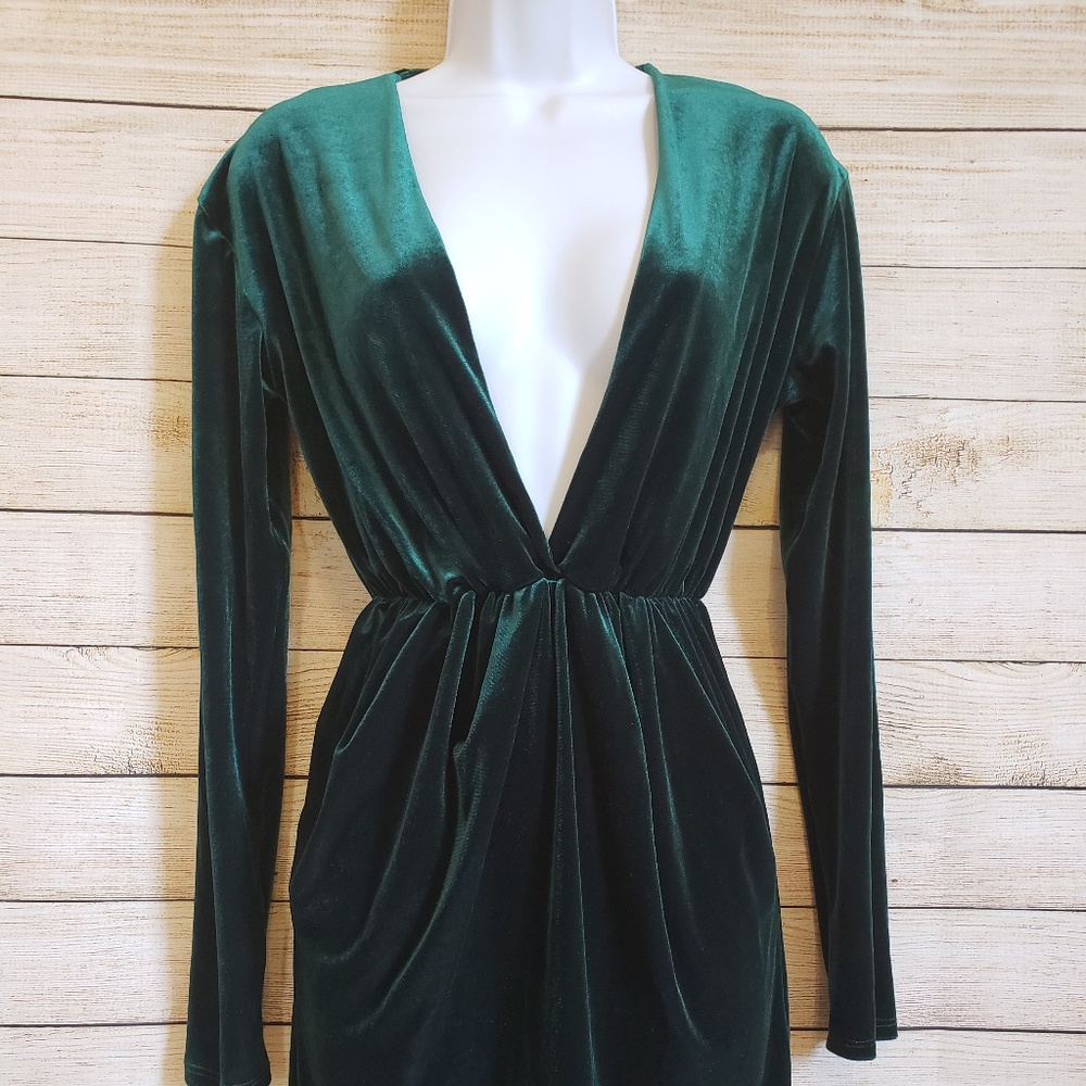 Forest Green Plummet Dress - Picture 2 of 2